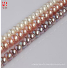 11-12mm Nature Freshwater Pearls Strands, Button Round